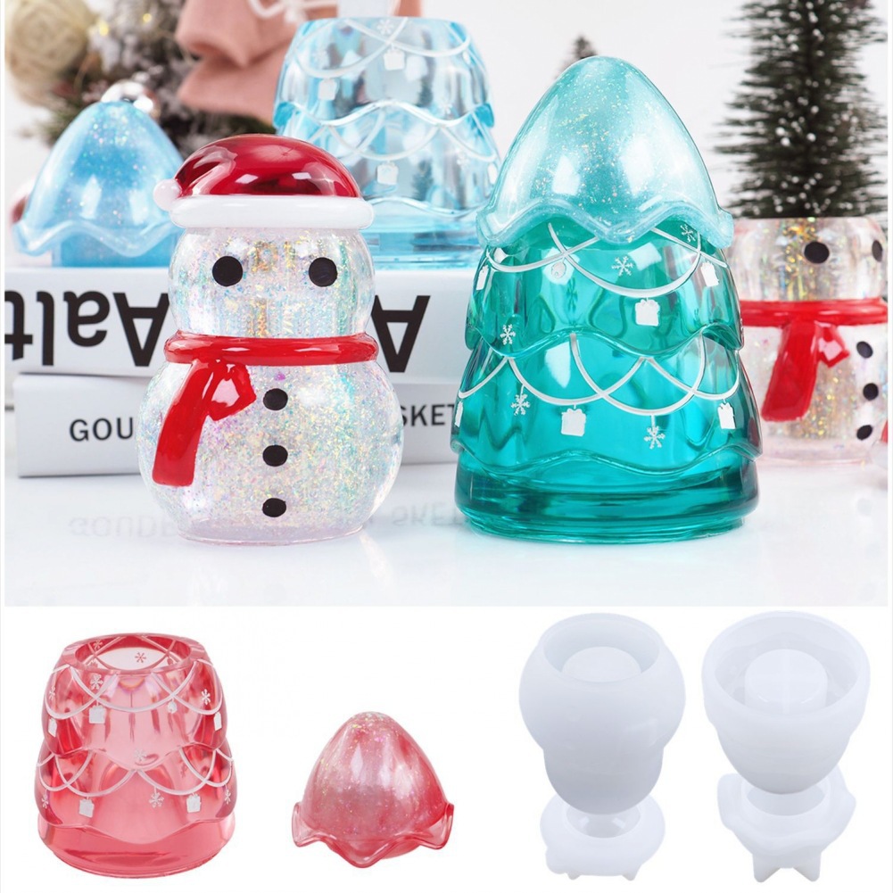 Kraft Box Candle - Christmas Storage Jar Epoxy Resin Mold
