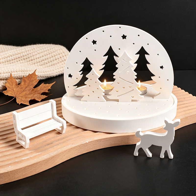 Candle Making Supplies - Christmas Elk Tealight Candle Holder Silicone