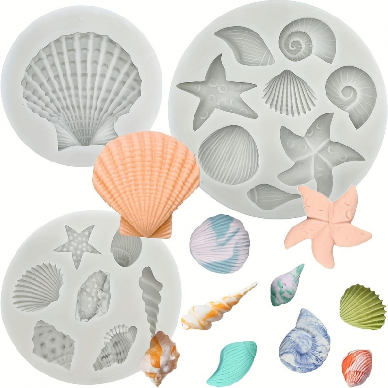Candle Making Kit Diy - 3pcs/set, Shell Mold Set, Irregular Shape,