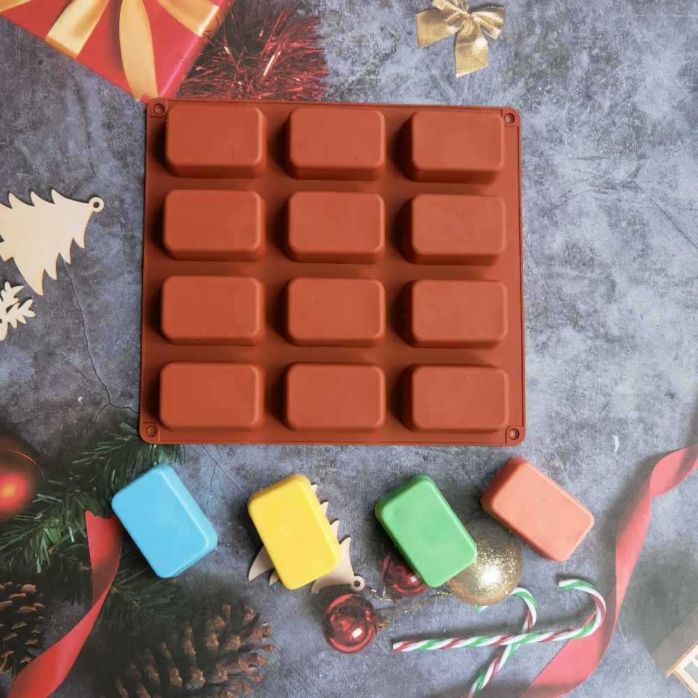 Candle Making Date Night - 12 Cavity Square Silicone Soap Mold