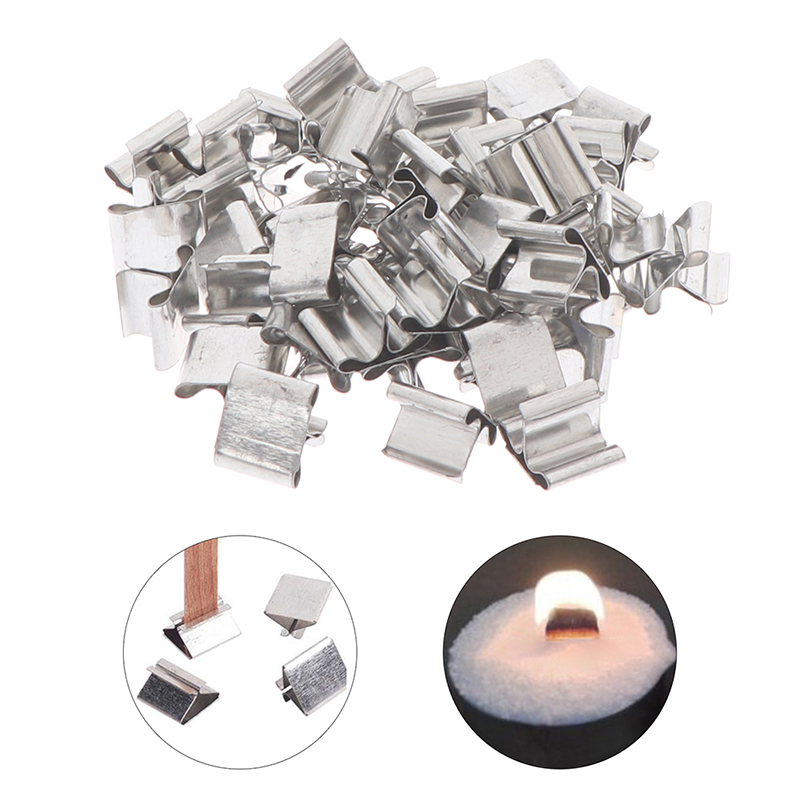 Candle Making Kit Diy - 50pcs Wood Candle Wicks Base Clip