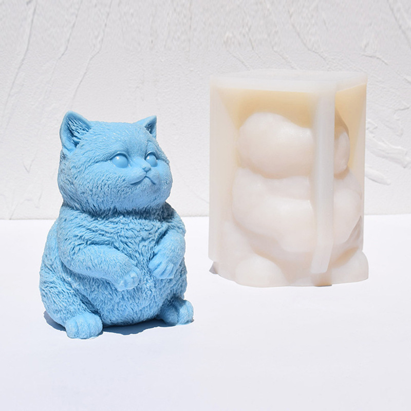 3D Fat Cat Silicone Candle Mol - Candle Making Fat 评论和价格