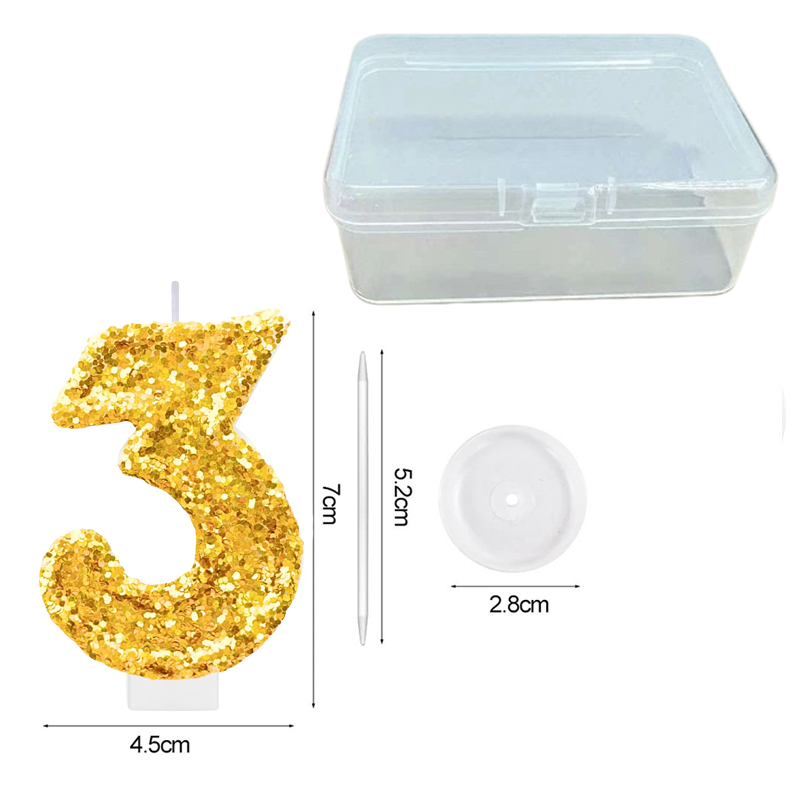 Digital Birthday Candle Gold C - Paraffin Candle Wax 评论和价格