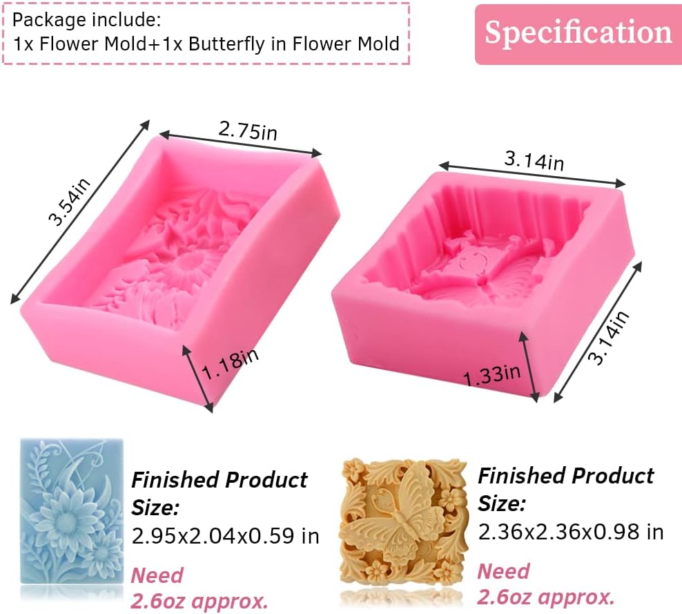 Silicone Soap Mold 3D Butterfl - Candle Making Bath 评论和价格