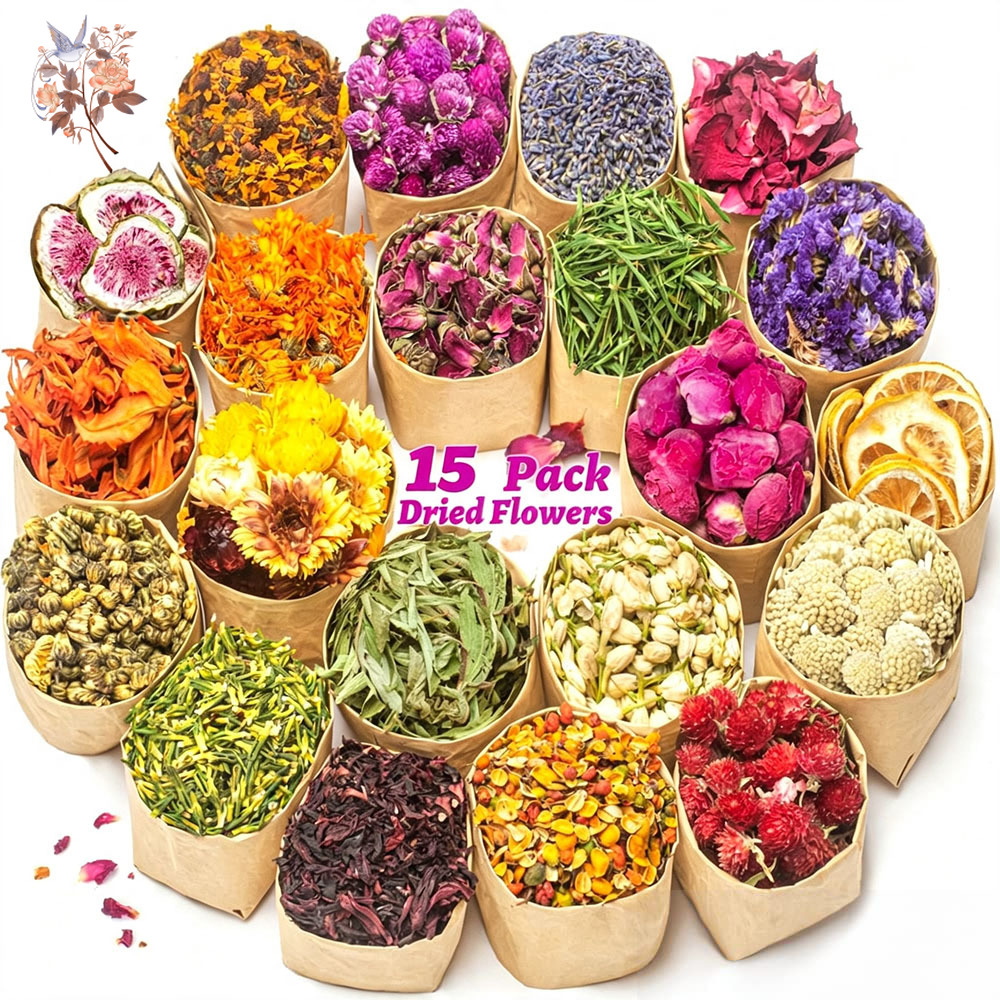 15 Bags Dried Flower Artisan K - Candle Making Bath 评论和价格