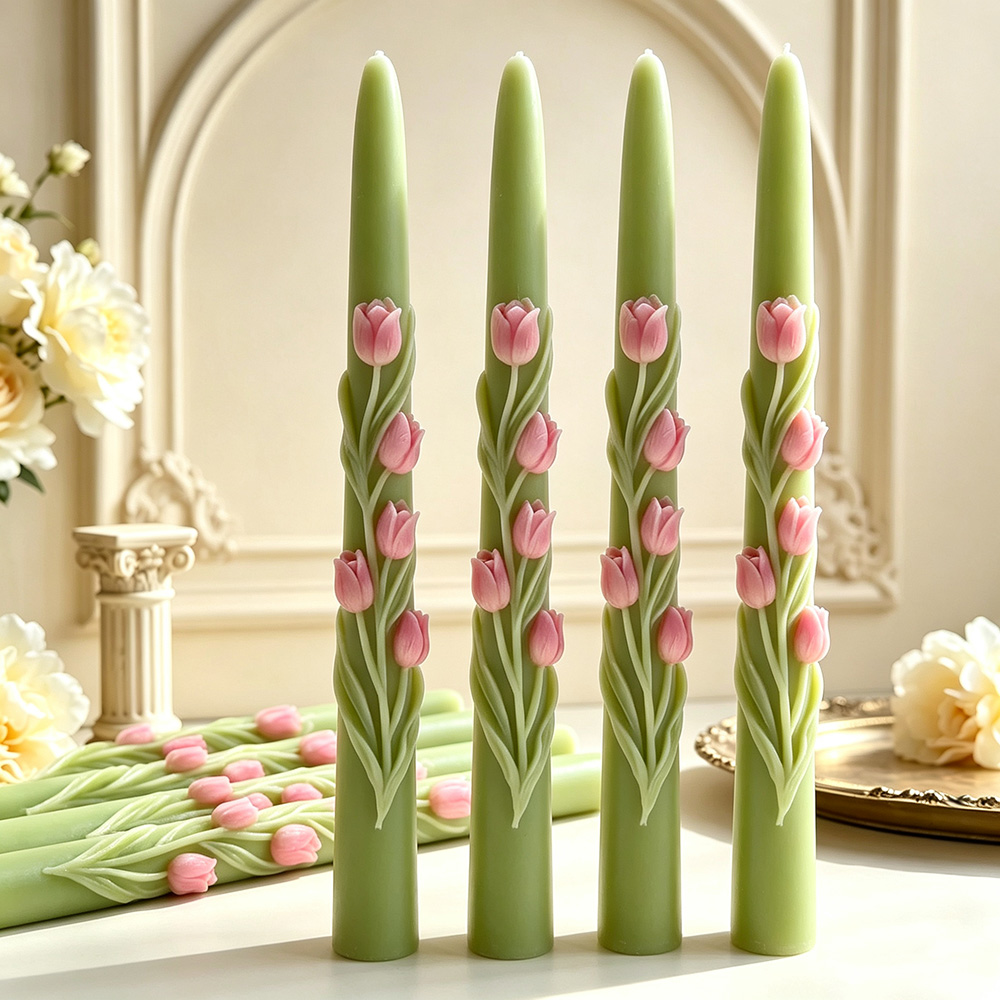 Long Pole Flower Taper Candle  - Candle Making Date Night 评论和价格