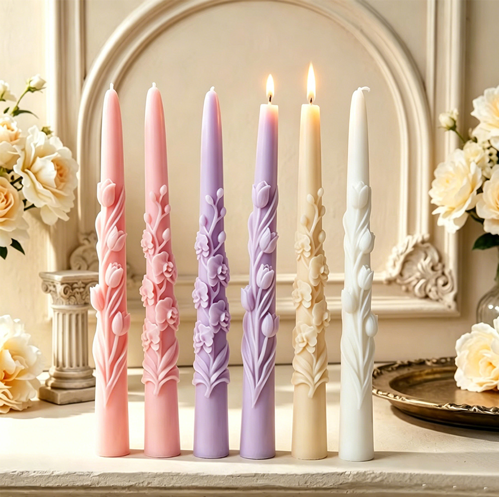Long Pole Flower Taper Candle  - Candle Making Date Night 评论和价格
