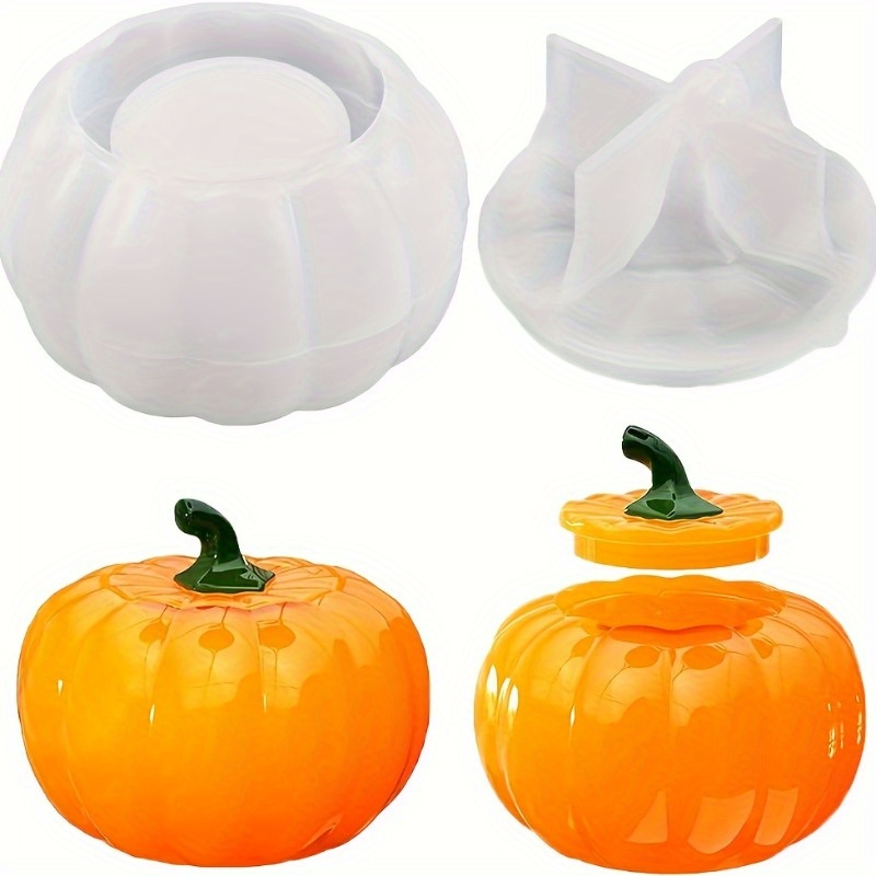 2pcs Pumpkin Jar Silicone Mold - Candle Making Moulds 评论和价格