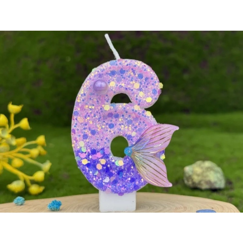 Glitter Purple Gradient Mermai - Paraffin Candle Wax 评论和价格