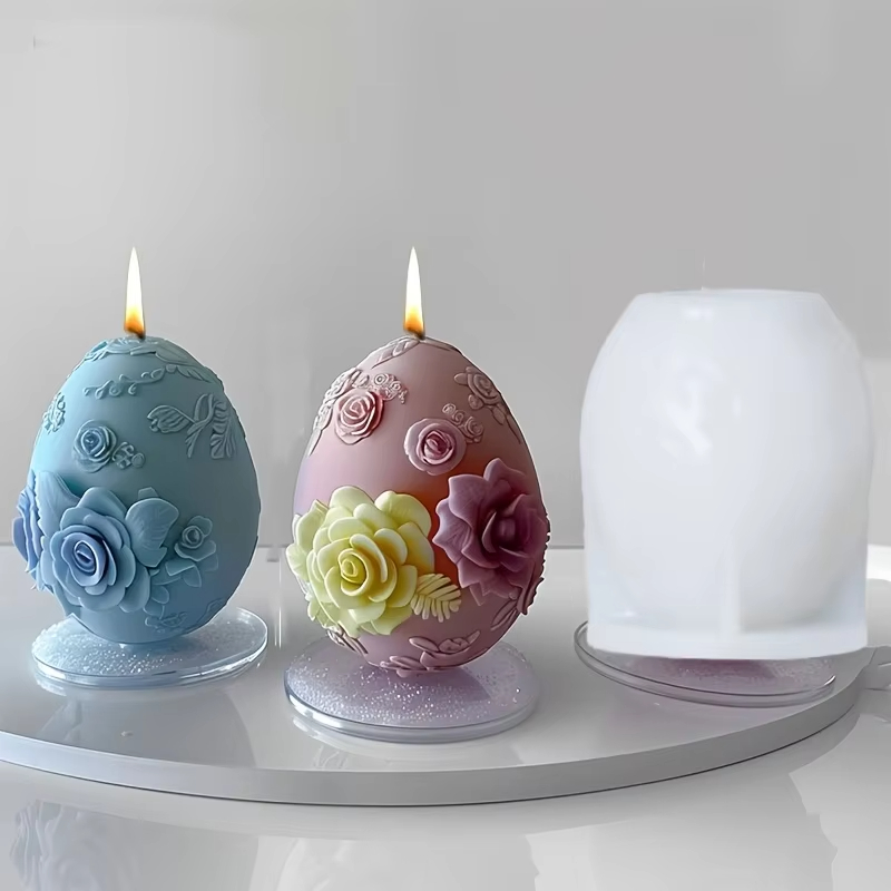 Embossed Flower Egg Mold Reusa - Candle Making Bath 评论和价格