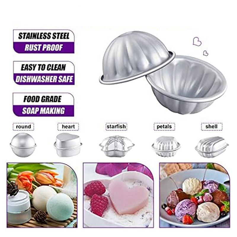 ABKS-24 Pcs 6 Shapes Bath- Mak - Candle Making Bath 评论和价格