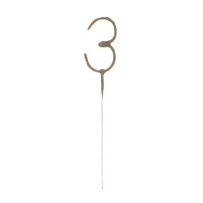 Number 3 Sparkler Flame Candle - Paraffin Candle Wax 评论和价格
