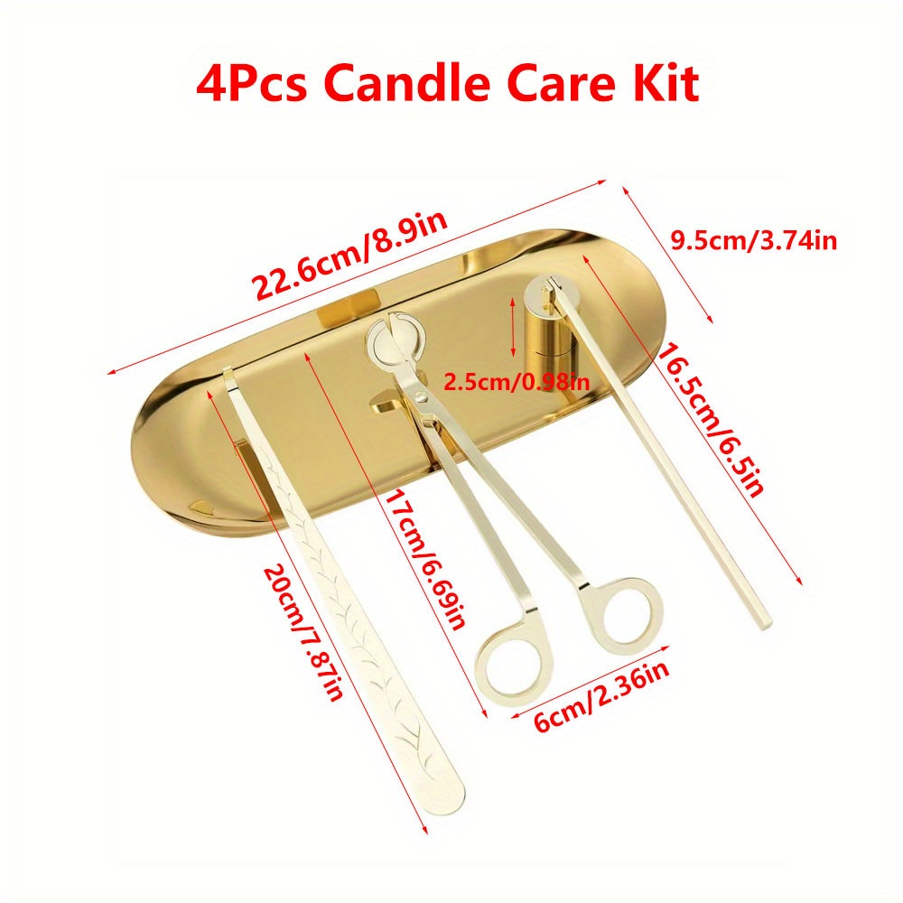 4pcs/set Luxury Candle Care Ki - Candle Making Supplies 评论和价格