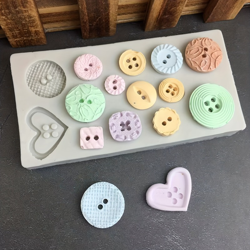 Buttons Shape Silicone Mold Si - Candle Making Supplies 评论和价格