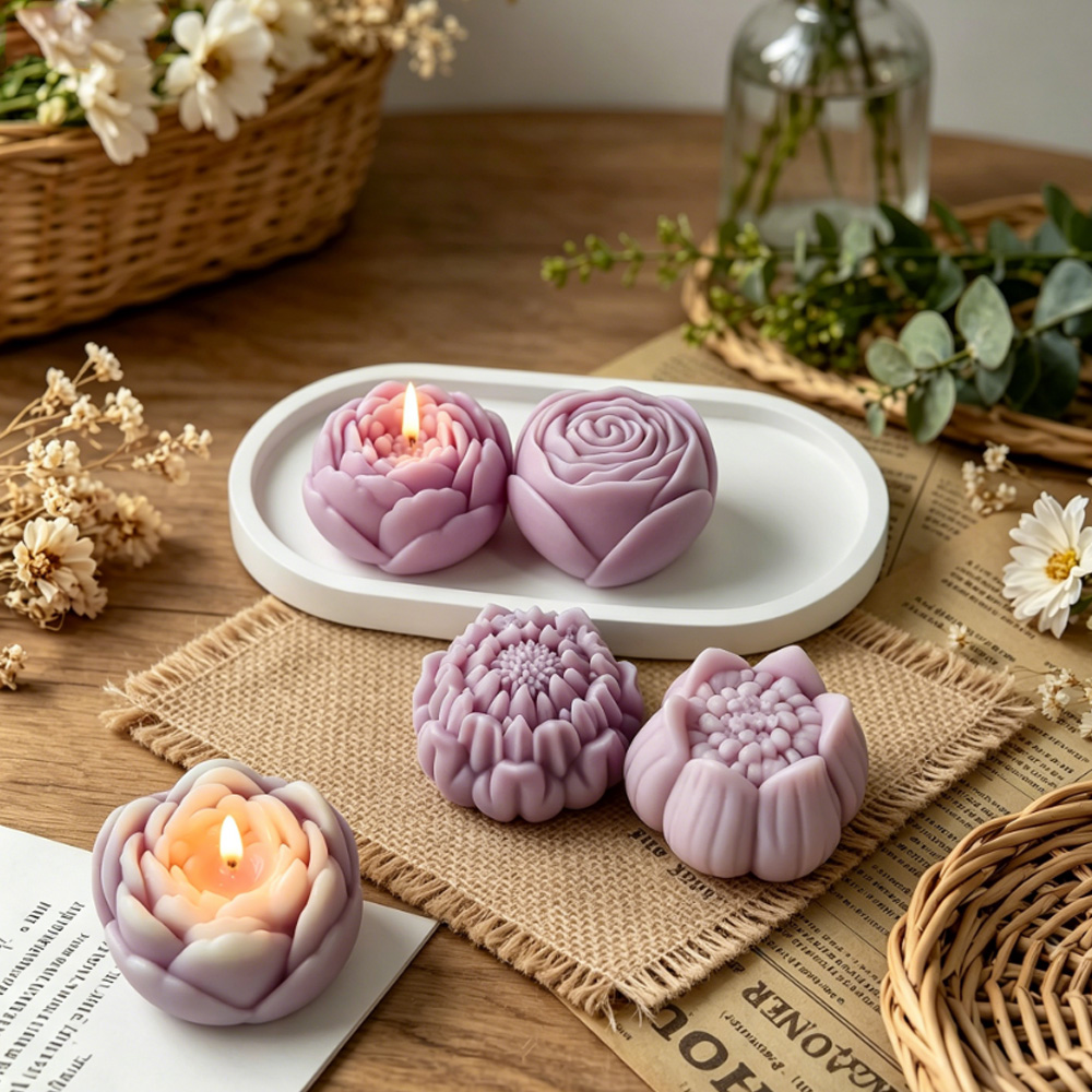 3D Flower Silicone Mold Peony  - Candle Making Date Night 评论和价格