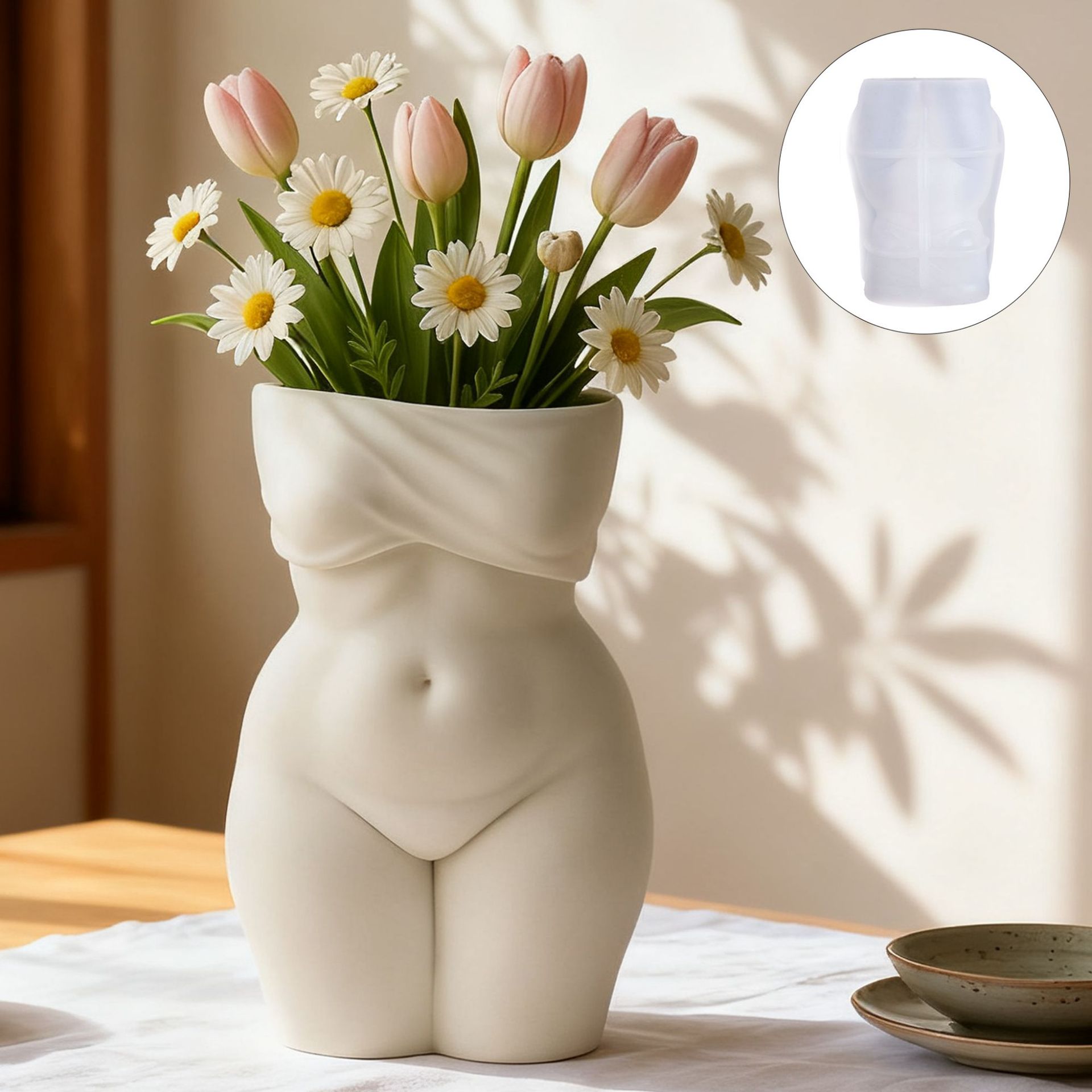 3D Chubby Female Torso Vase Si - Candle Making Fat 评论和价格