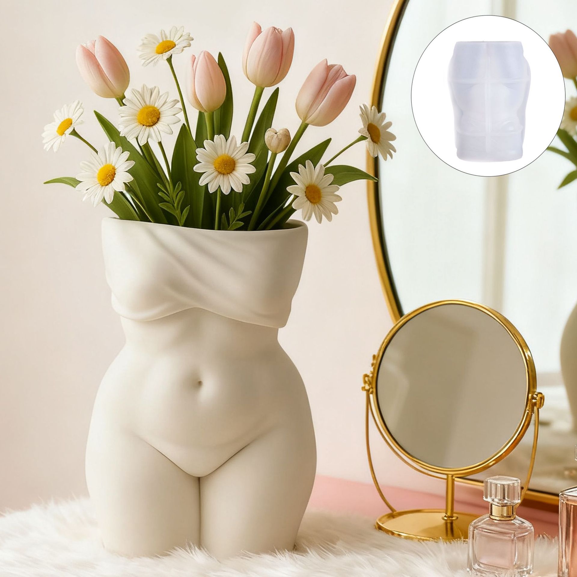 3D Chubby Female Torso Vase Si - Candle Making Fat 评论和价格