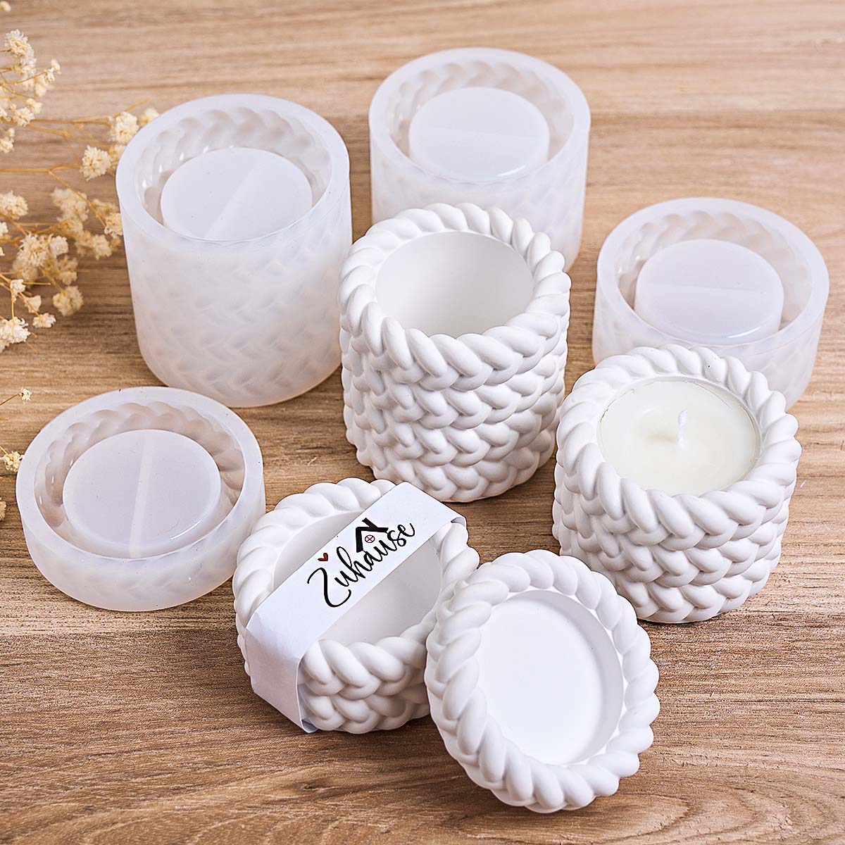 Woven Candle Jar Silicone Mold - Kraft Box Candle 评论和价格