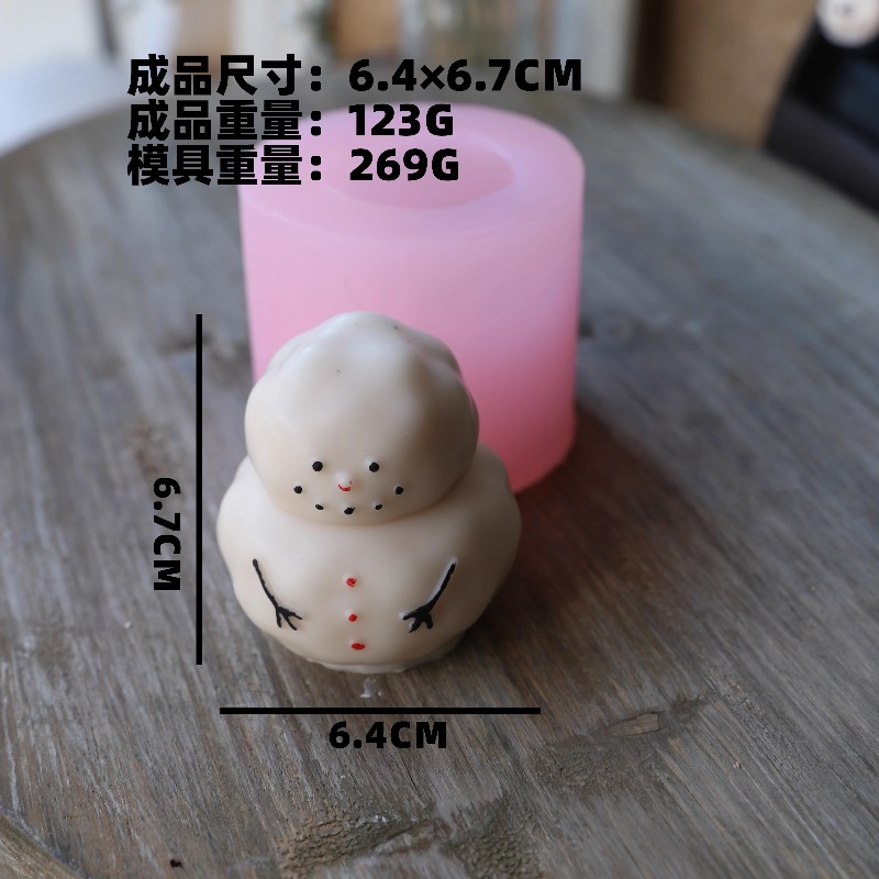 Fat snow man silicone mold DIY - Candle Making Fat 评论和价格