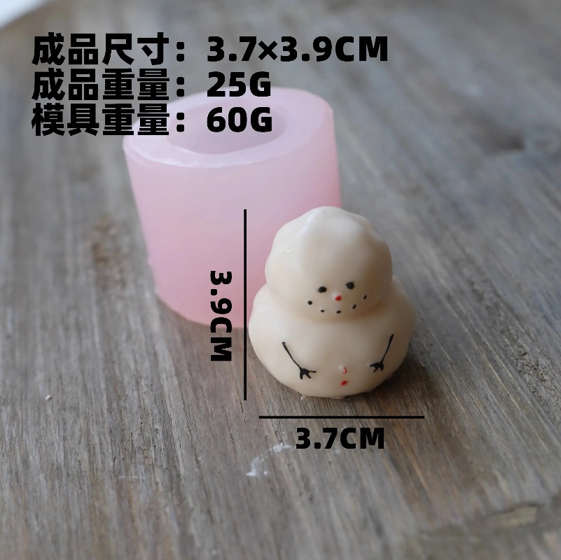 Fat snow man silicone mold DIY - Candle Making Fat 评论和价格