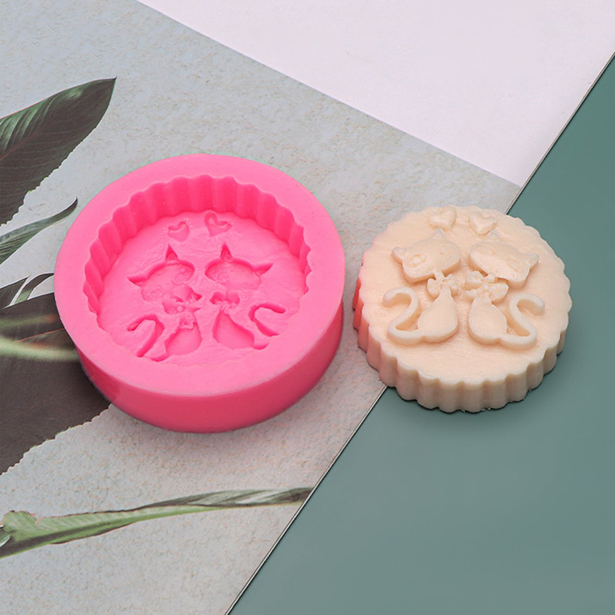 1-Piece Silicone Cat Soap Mold - Candle Making Date Night 评论和价格