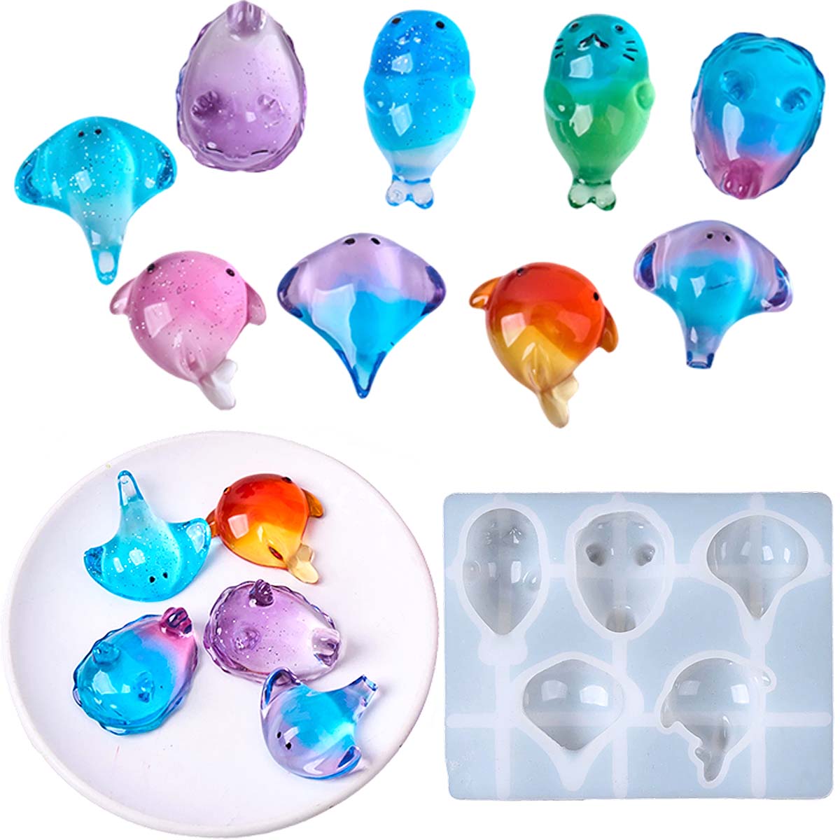 3D Healing Kawaii Manta Ray Wh - Candle Making Moulds 评论和价格