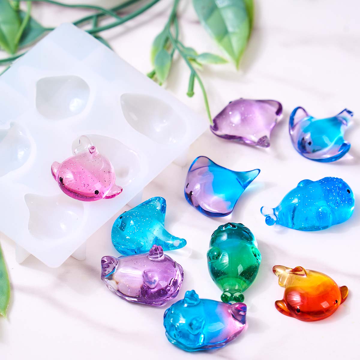 3D Healing Kawaii Manta Ray Wh - Candle Making Moulds 评论和价格