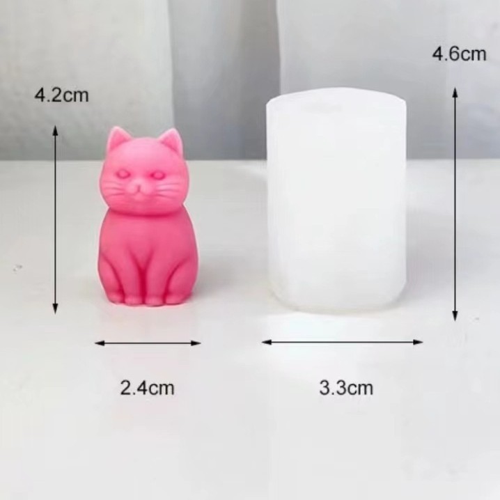 3D fat cat  Animal Silicone Ca - Candle Making Fat 评论和价格