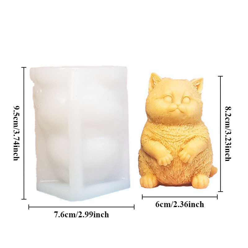 DIY Standing Fat Cat Silicone  - Candle Making Fat 评论和价格
