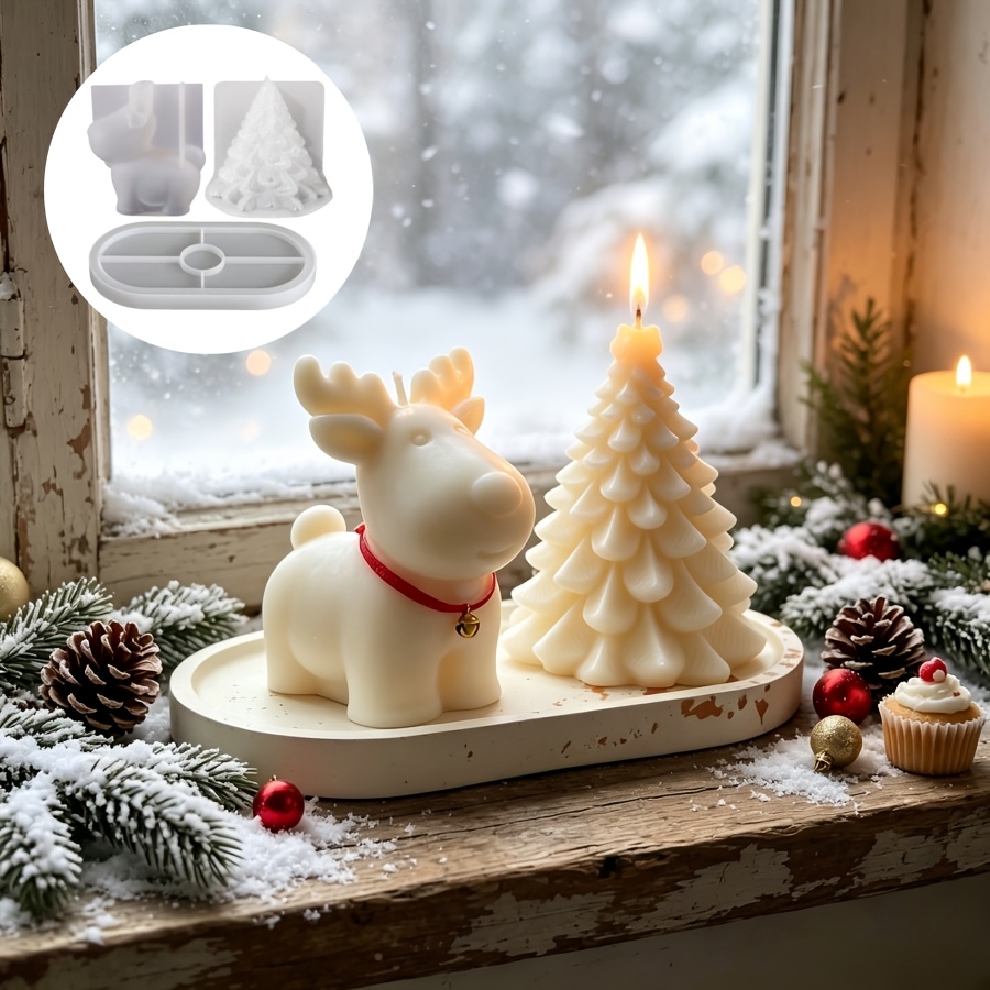 Clay Silicone Mold 3pcs Set: C - Candle Making Kit Diy 评论和价格