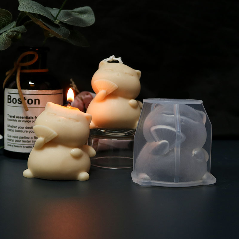 Cute Fat Cat Silicone Candle M - Candle Making Fat 评论和价格