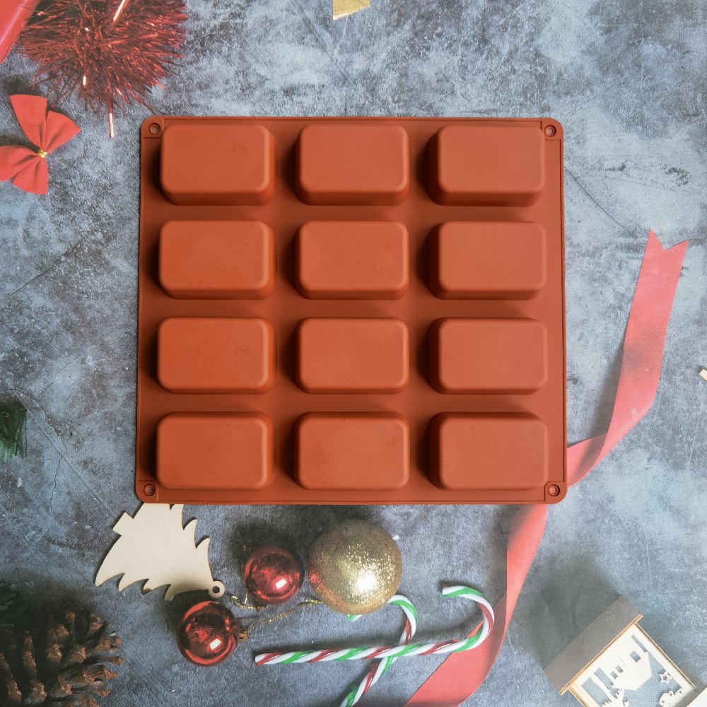 12 Cavity Square Silicone Soap - Candle Making Date Night 评论和价格