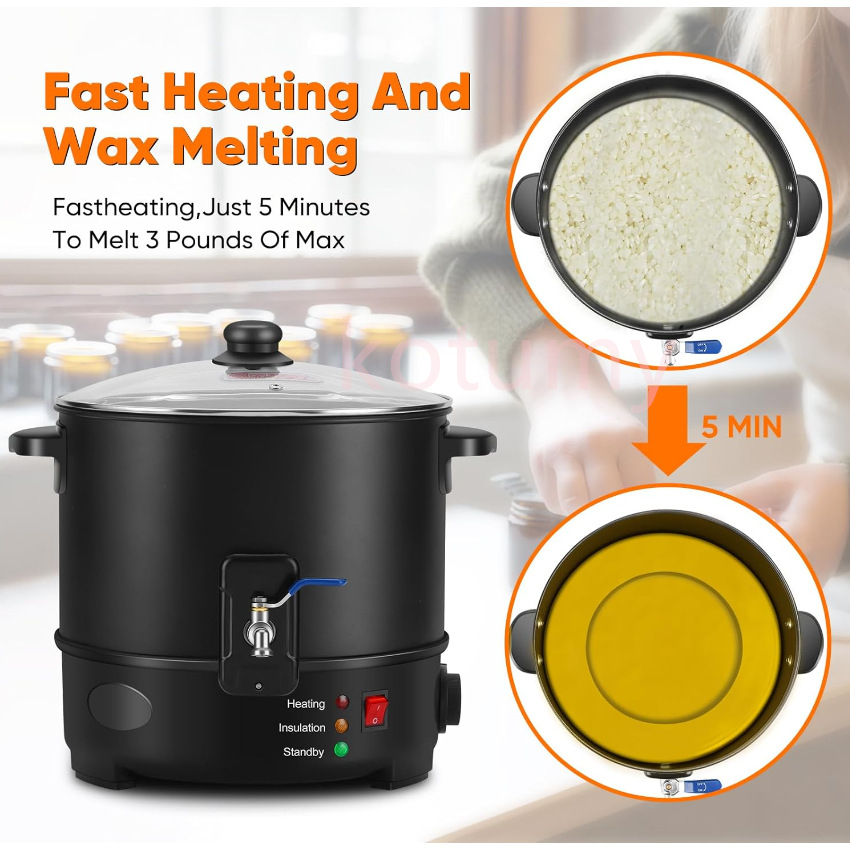 EU US Plug Electric Melting Ca - Candle Making Wax Melter 评论和价格