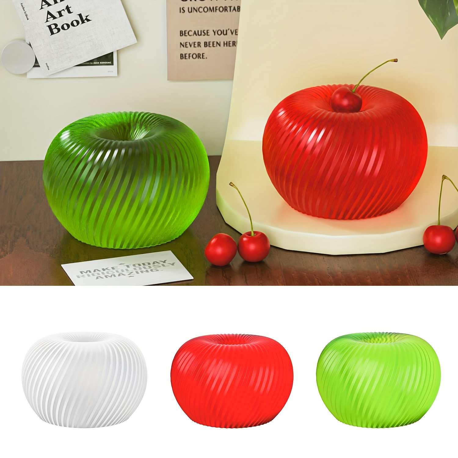 A trendy red apple silicone mo - Candle Making Moulds 评论和价格