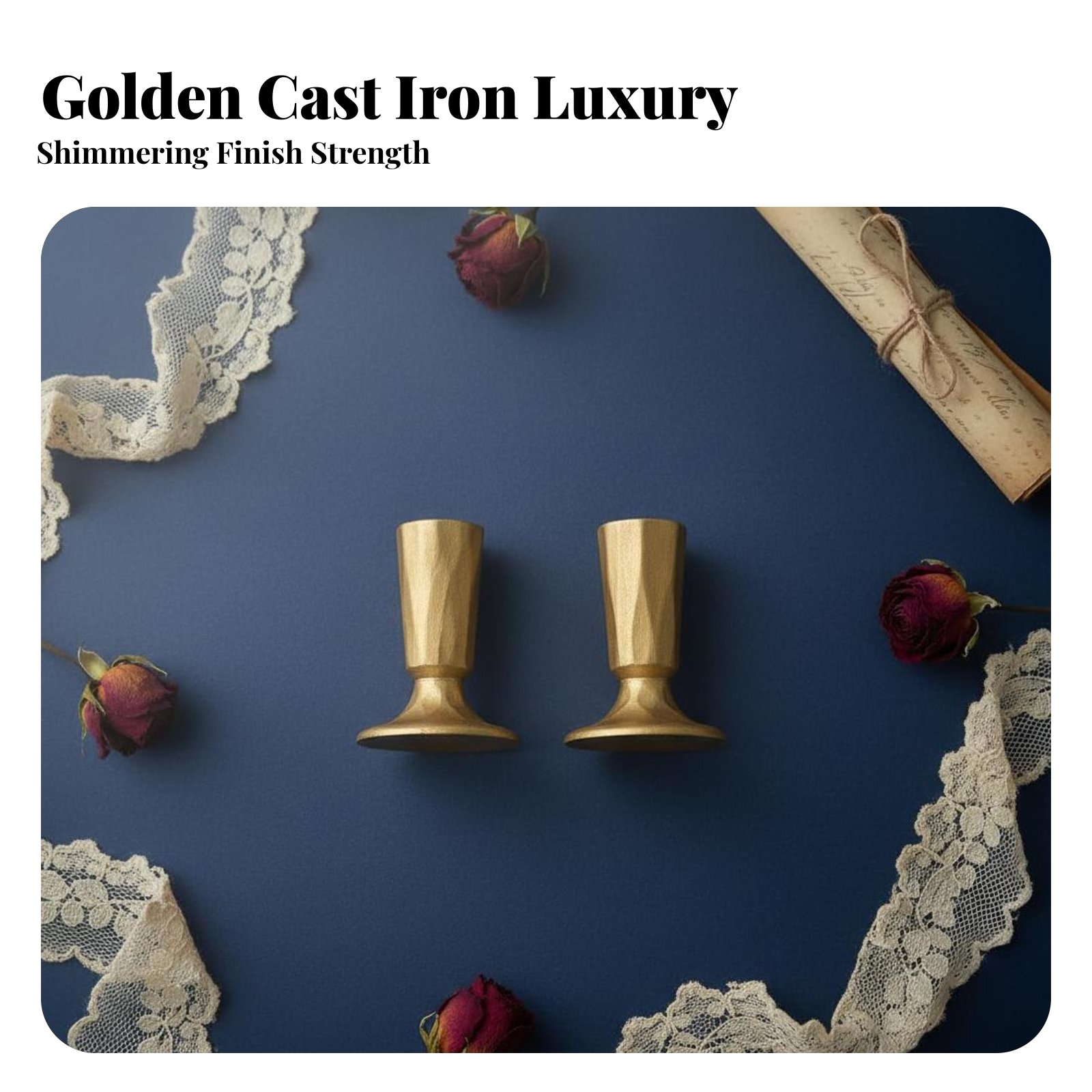 Gold Cast Iron Candle Holder,  - Paraffin Candle Wax 评论和价格