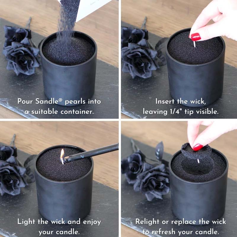 Black Candle Sand with Wick, 2 - Candle Making Date Night 评论和价格