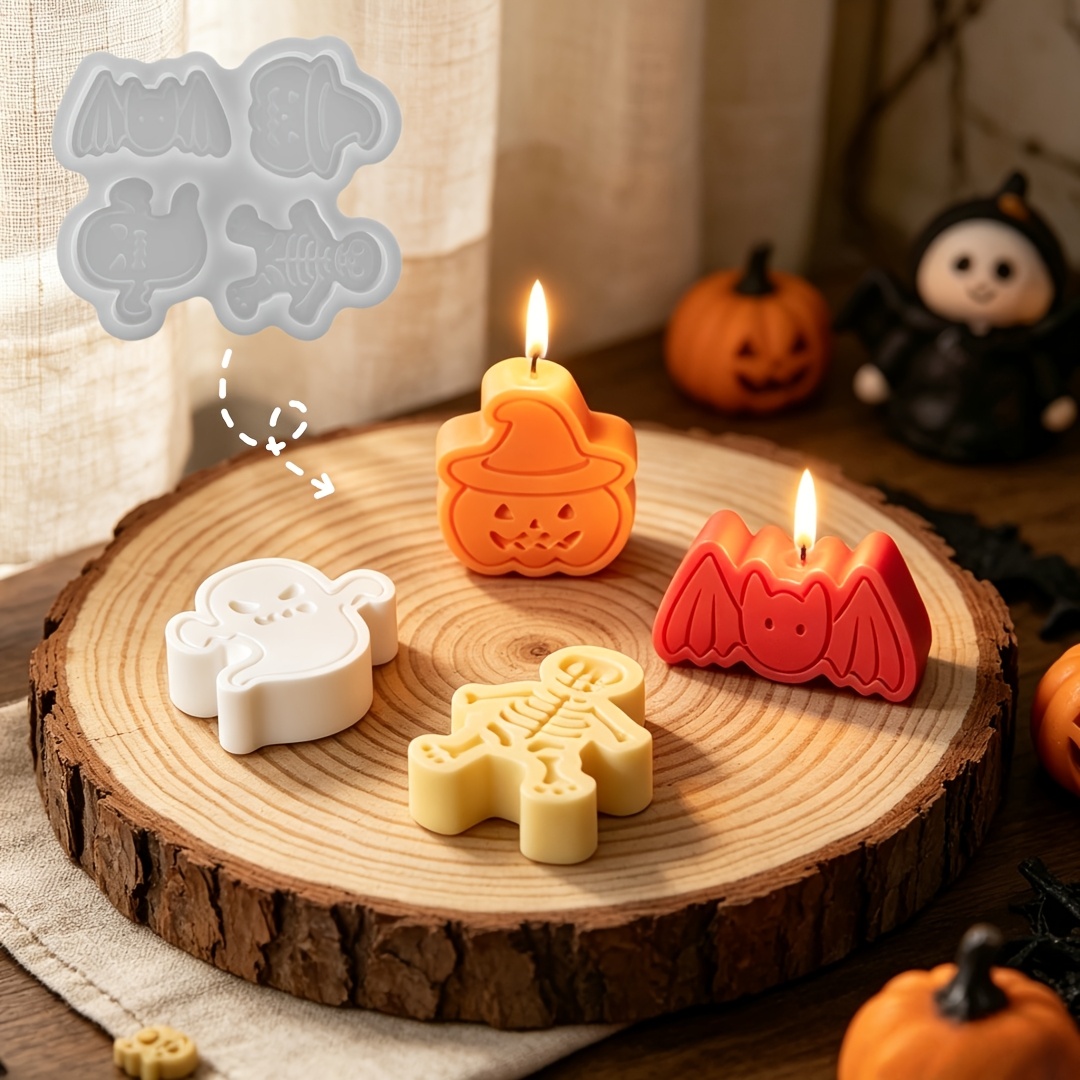 4-cavity silicone resin mold s - Candle Making Moulds 评论和价格