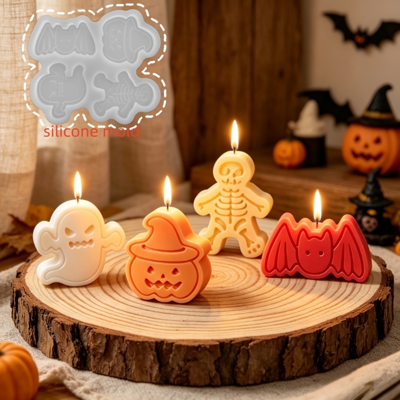 4-cavity silicone resin mold s - Candle Making Moulds 评论和价格