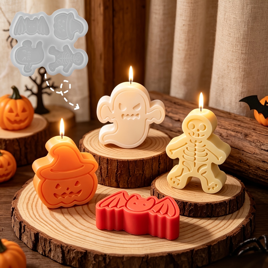 4-cavity silicone resin mold s - Candle Making Moulds 评论和价格