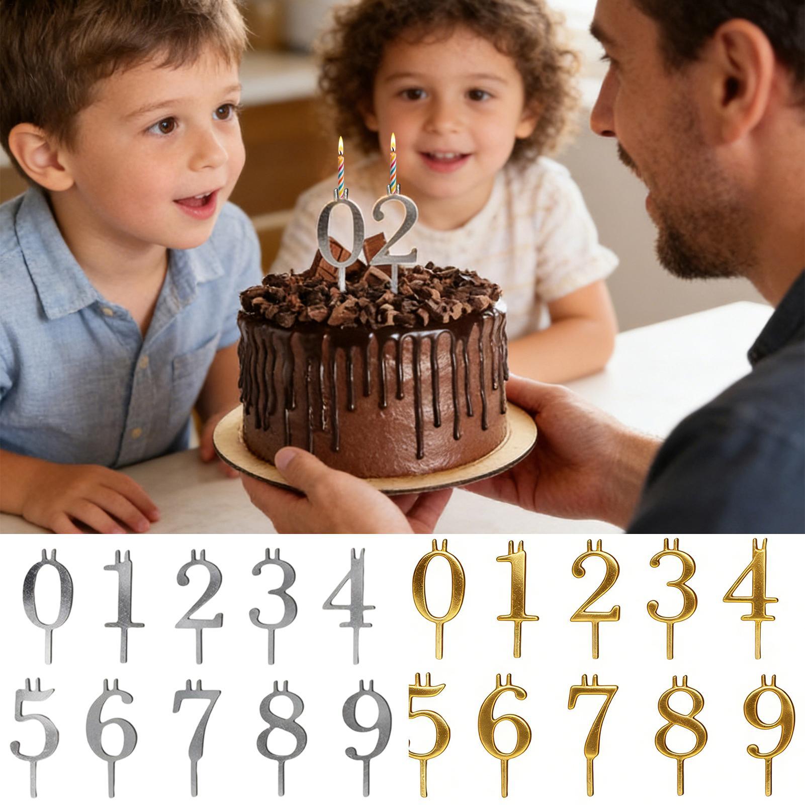 10pcs 0-9 Number Cake Toppers  - Candle Making Supplies 评论和价格