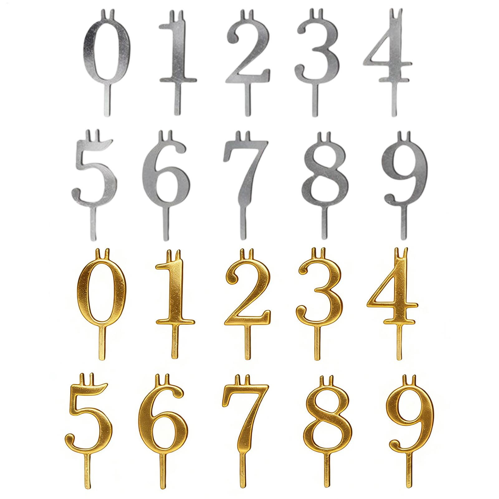 10pcs 0-9 Number Cake Toppers  - Candle Making Supplies 评论和价格